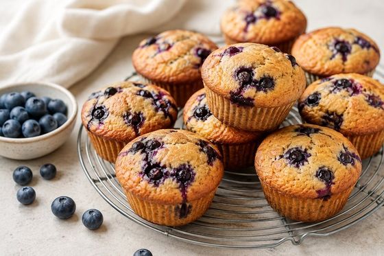 Blueberry yoghurtmuffins